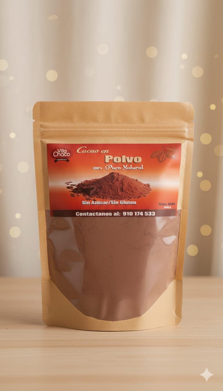 Cacao en Polvo 100% Natural Villa Chaco