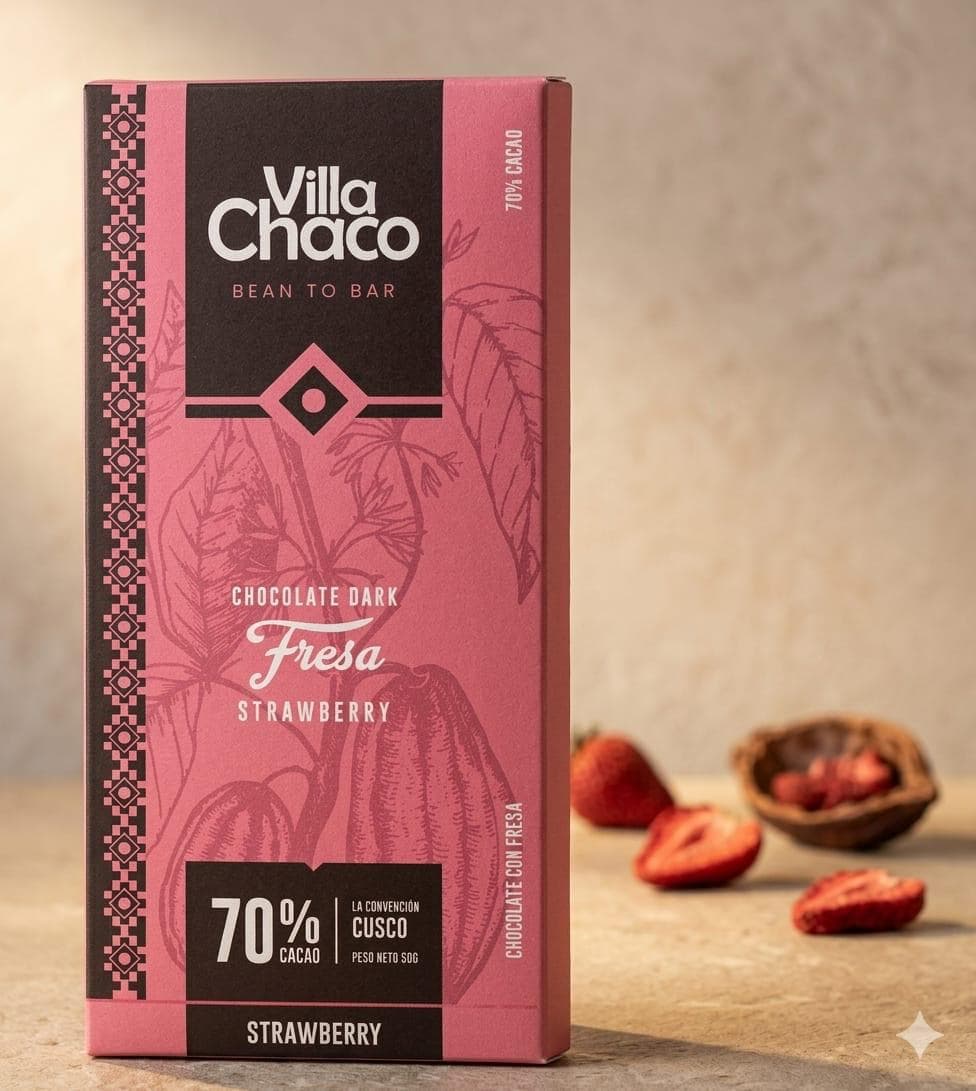Chocolate Dark Fresa bean to bar Villa Chaco
