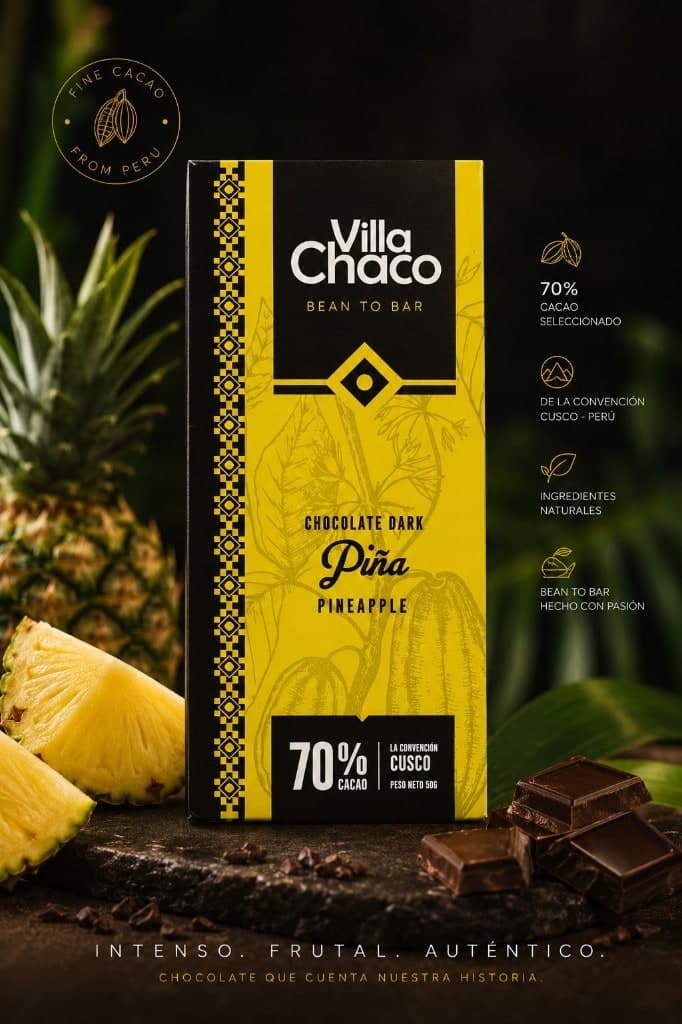 Chocolate Dark Piña 70% Cacao